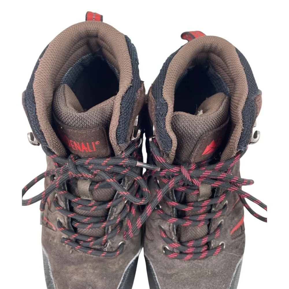 Denali Mens Waterproof Hiking Boots Brown/Black/Red Size 7 Outdoor Trail Shoes - Picture 7 of 14